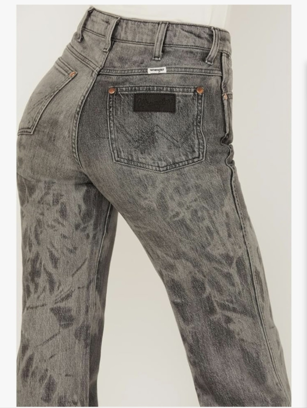Wrangler Women's Wanderer Laser Acid Wash High Rise Flare Jeans - Picture 4 of 13
